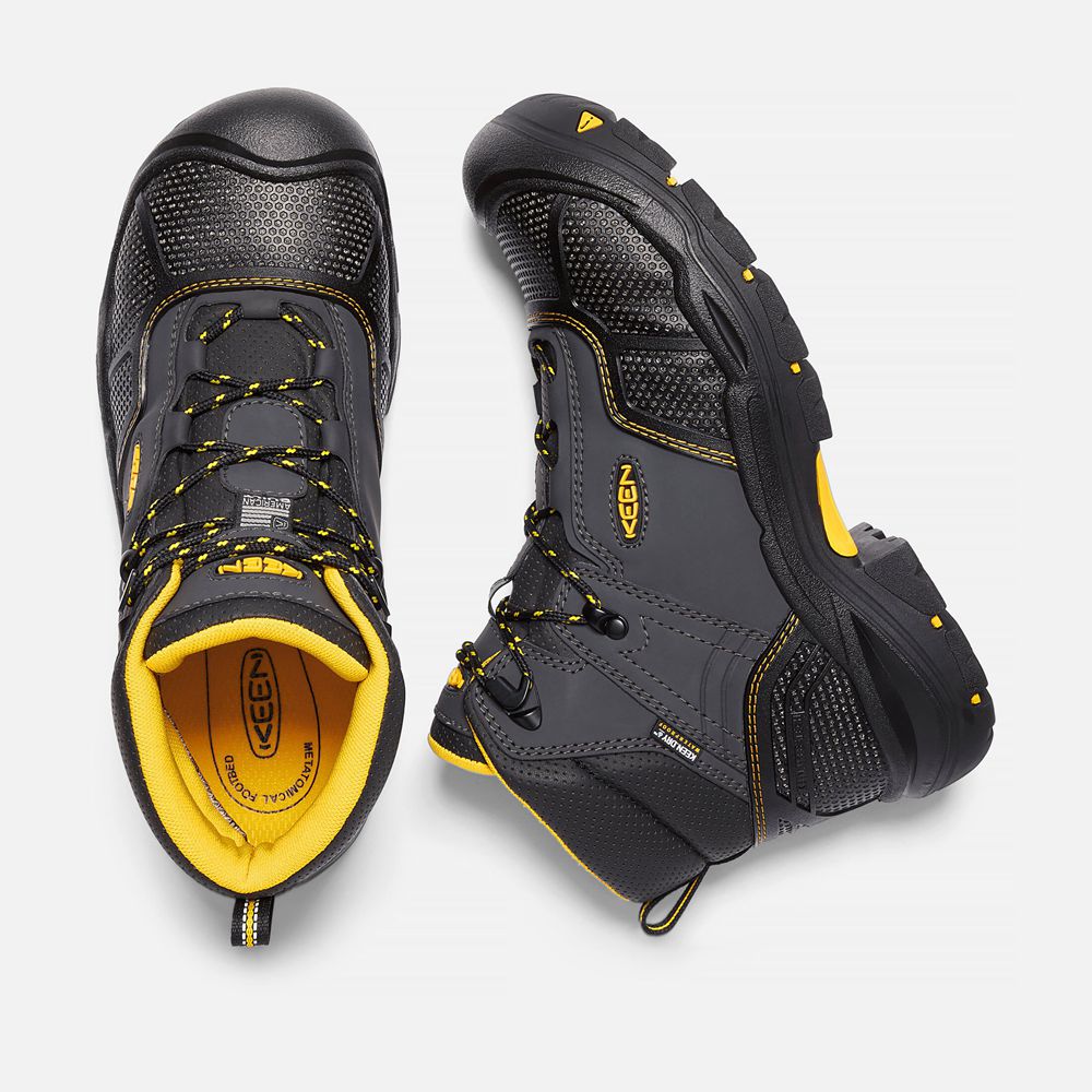 Botas de Trabajo Keen Mexico Negros - Hombre Logandale Waterproof (Steel Toe) - DA3954678